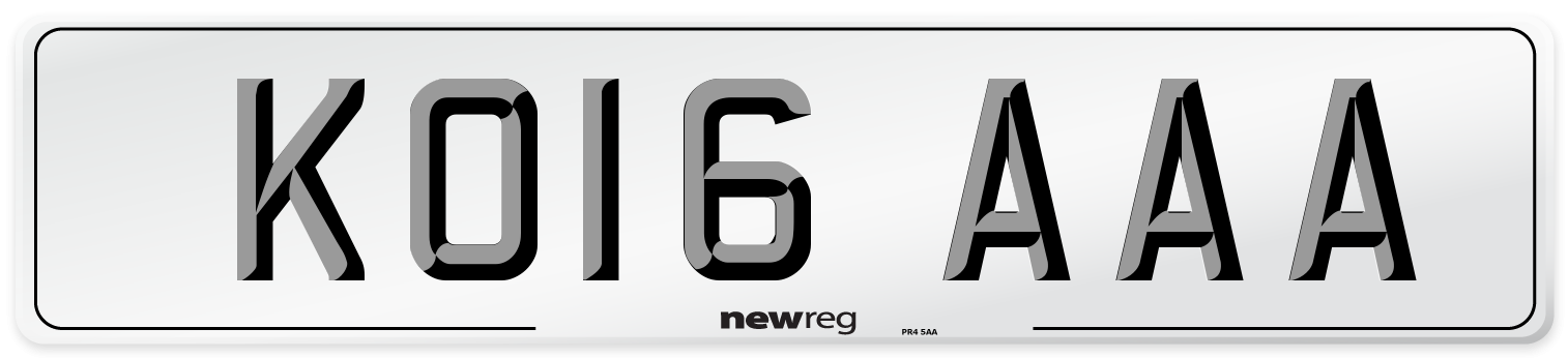 KO16 AAA Number Plate from New Reg